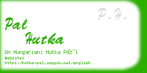 pal hutka business card